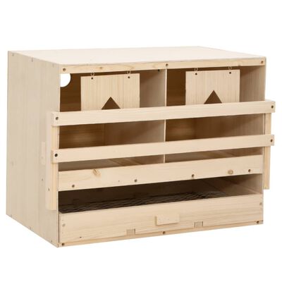 vidaXL Chicken Laying Nest 2 Compartments 63x40x45 cm Solid Pine Wood,  vidaXL Chicken Laying Nest 2 Compartments 63x40x45 cm Solid Pine Wood