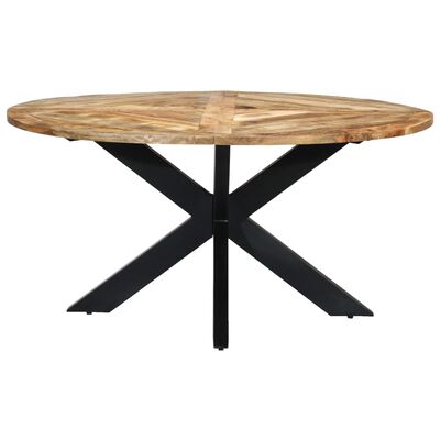 vidaXL Dining Table Round 150x76 cm Solid Mango Wood,  vidaXL Dining Table Round 150x76 cm Solid Mango Wood