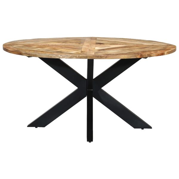 vidaXL Dining Table Round 150x76 cm Solid Mango Wood