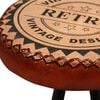 vidaXL Bar Set 3 Pieces Solid Wood Reclaimed. Genuine Leather & Canvas
