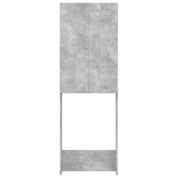vidaXL Washing Machine Cabinet Concrete Grey 64x25.5x190 cm