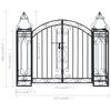 vidaXL Ornamental Garden Gate Wrought Iron 122x20.5x100 cm
