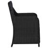 vidaXL Outdoor Chairs with Cushions 2 pcs Poly Rattan Black