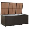 vidaXL Garden Storage Box Poly Rattan 180x90x70 cm Brown
