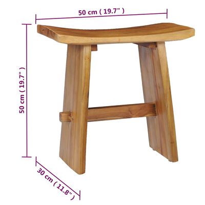 vidaXL Stool Solid Teak Wood,  vidaXL Stool Solid Teak Wood