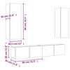 vidaXL 4 Piece TV Cabinet Set Black Engineered Wood