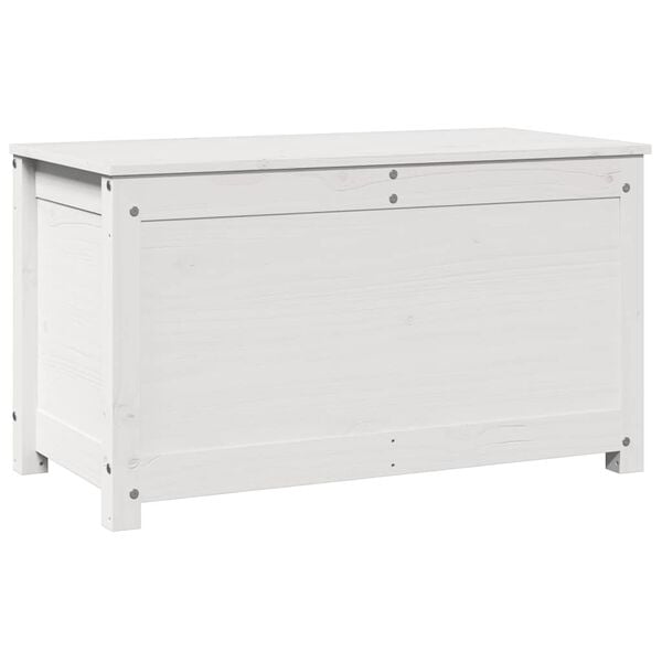 vidaXL Storage Box White 80x40x45.5 cm Solid Wood Pine