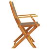 vidaXL Garden Chairs 2 pcs Grey Solid Wood Acacia and Polypropylene