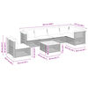 vidaXL 7 Piece Garden Sofa Set with Cushions Black Poly Rattan