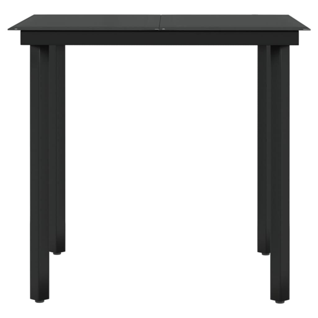 vidaXL 5 Piece Garden Dining Set with Cushions Black