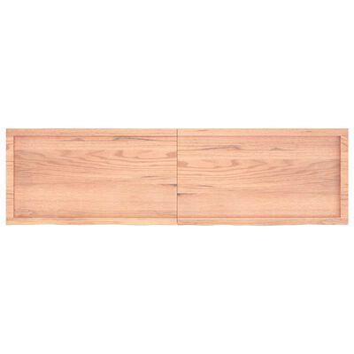 vidaXL Wall Shelf Light Brown 180x50x(2-4) cm Treated Solid Wood Oak, light brown vidaXL Wall Shelf Light Brown 180x50x(2-4) cm Treated Solid Wood Oak