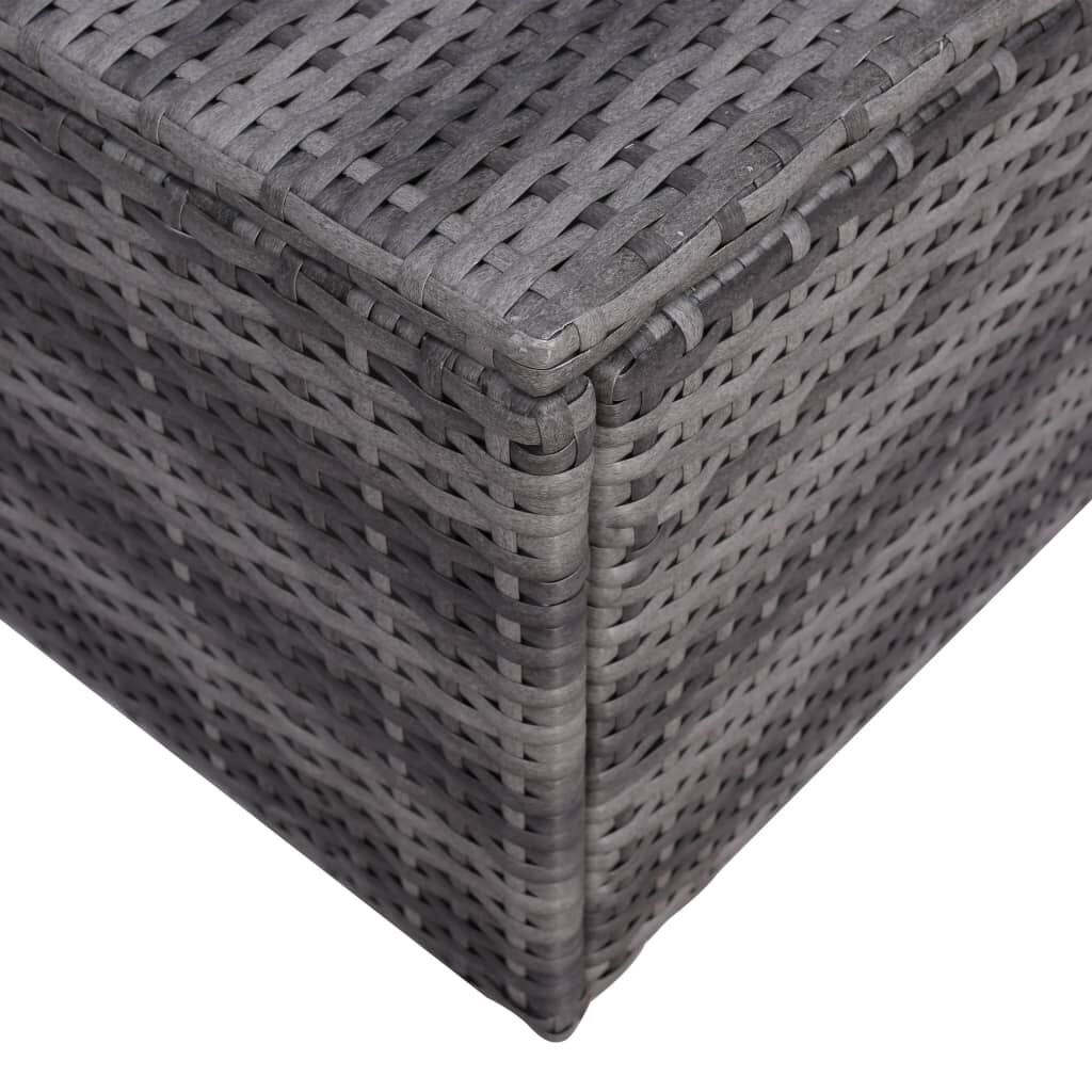 vidaXL 5 Piece Garden Sofa Set with Cushions & Pillows Poly Rattan Grey