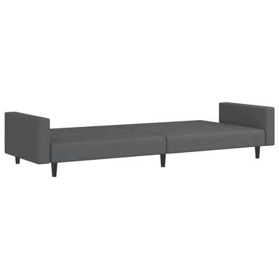 vidaXL 2-Seater Sofa Bed Dark Grey Velvet, dark grey vidaXL 2-Seater Sofa Bed Dark Grey Velvet