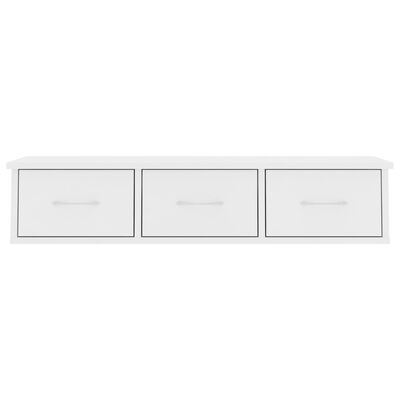 vidaXL Wall-mounted Drawer Shelf White 88x26x18.5 cm Engineered Wood, white vidaXL Wall-mounted Drawer Shelf White 88x26x18.5 cm Engineered Wood