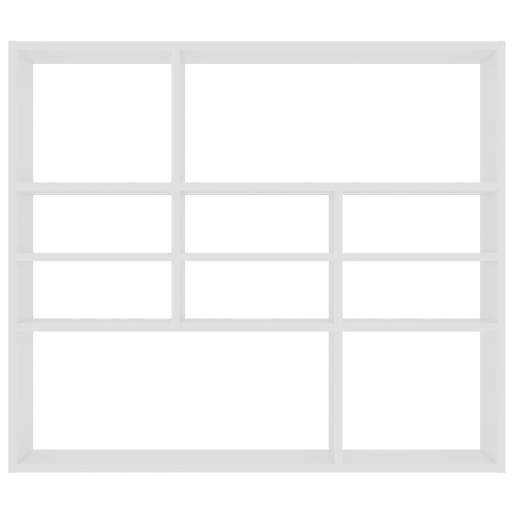 vidaXL Wall Shelf White 90x16x78 cm Engineered Wood