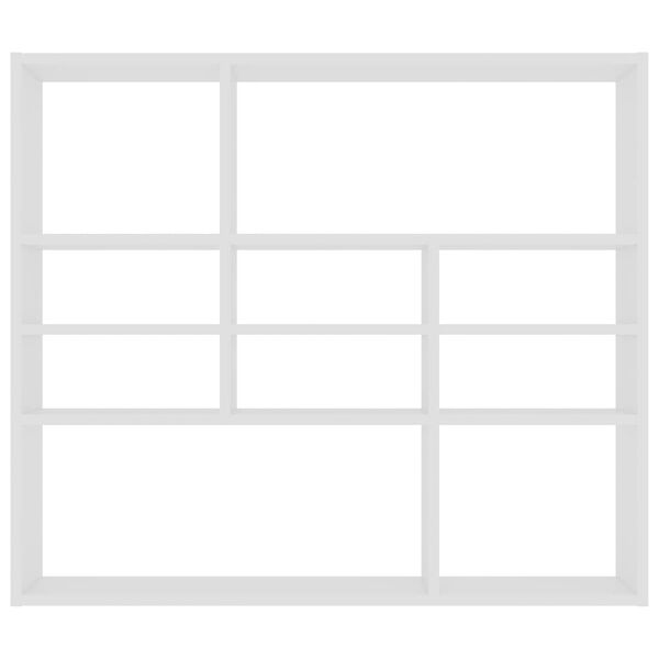 vidaXL Wall Shelf White 90x16x78 cm Engineered Wood