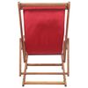 vidaXL Folding Beach Chair Fabric and Wooden Frame Red