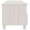 vidaXL TV Cabinet HAMAR White 158x40x40 cm Solid Wood Pine