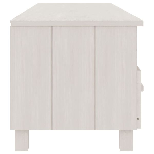 vidaXL TV Cabinet HAMAR White 158x40x40 cm Solid Wood Pine