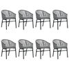 vidaXL 9 Piece Garden Dining Set Anthracite
