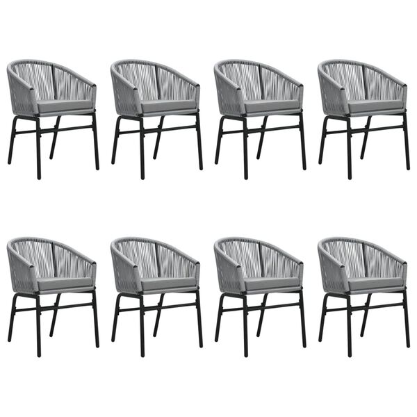 vidaXL 9 Piece Garden Dining Set Anthracite