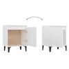 vidaXL Bed Cabinet with Metal Legs White 40x30x50 cm