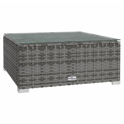 vidaXL 10 Piece Garden Lounge Set with Cushions Grey Poly Rattan, grey and anthracite vidaXL 10 Piece Garden Lounge Set with Cushions Grey Poly Rattan