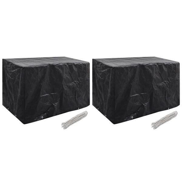 vidaXL Garden Furniture Covers 2 pcs 8 Eyelets 140x70x90 cm