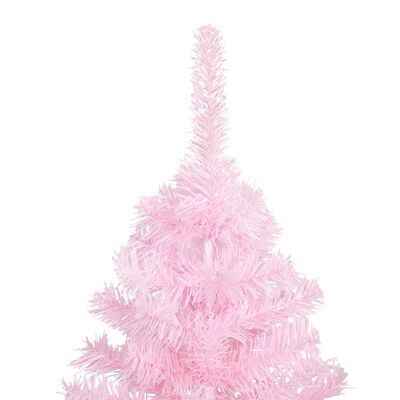 vidaXL Artificial Pre-lit Christmas Tree with Ball Set Pink 150 cm PVC, pink vidaXL Artificial Pre-lit Christmas Tree with Ball Set Pink 150 cm PVC