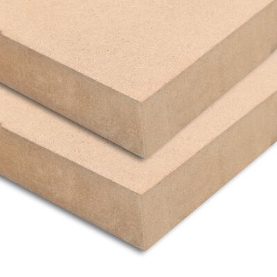 vidaXL 2 pcs MDF Sheets Square 60x60 cm 25 mm