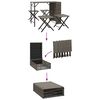 vidaXL 5 Piece Garden Dining Set Foldable Grey Poly Rattan