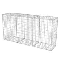 vidaXL Gabion Basket Galvanised Steel 200x50x100 cm,  vidaXL Gabion Basket Galvanised Steel 200x50x100 cm