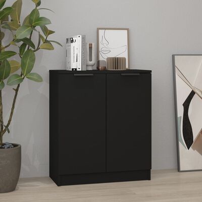 vidaXL Sideboard Black 60x30x70 cm Engineered Wood, black vidaXL Sideboard Black 60x30x70 cm Engineered Wood