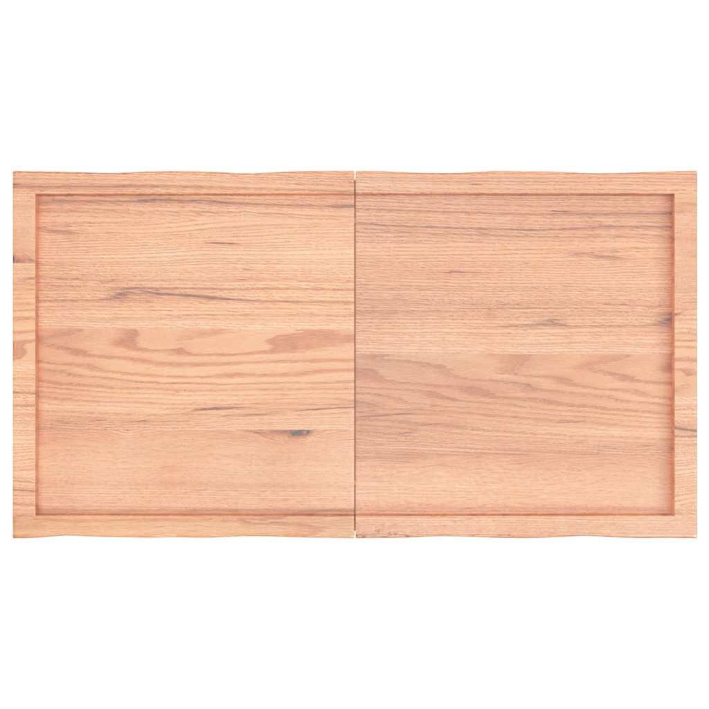 vidaXL Table Top Light Brown 120x60x(2-4)cm Treated Solid Wood Live Edge