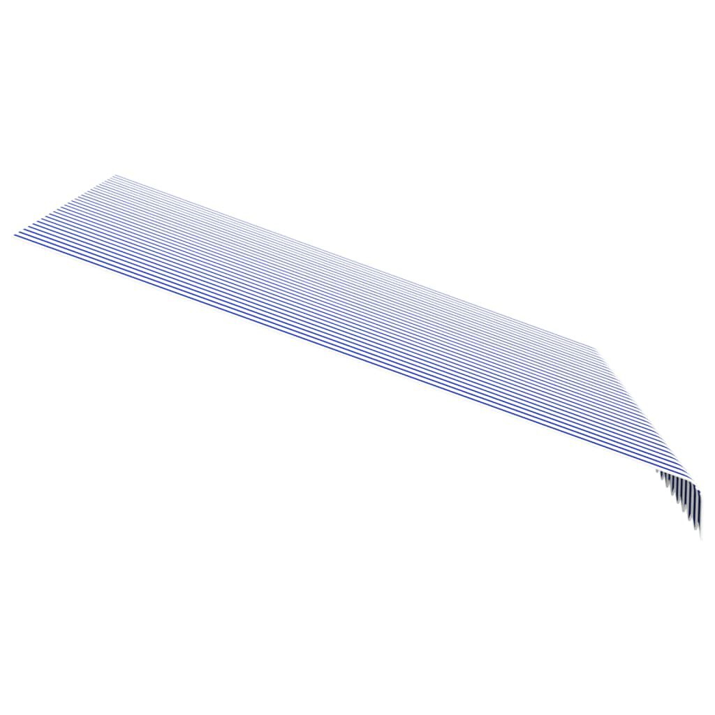 vidaXL Awning Top Sunshade Canvas Blue & White 300x250 cm