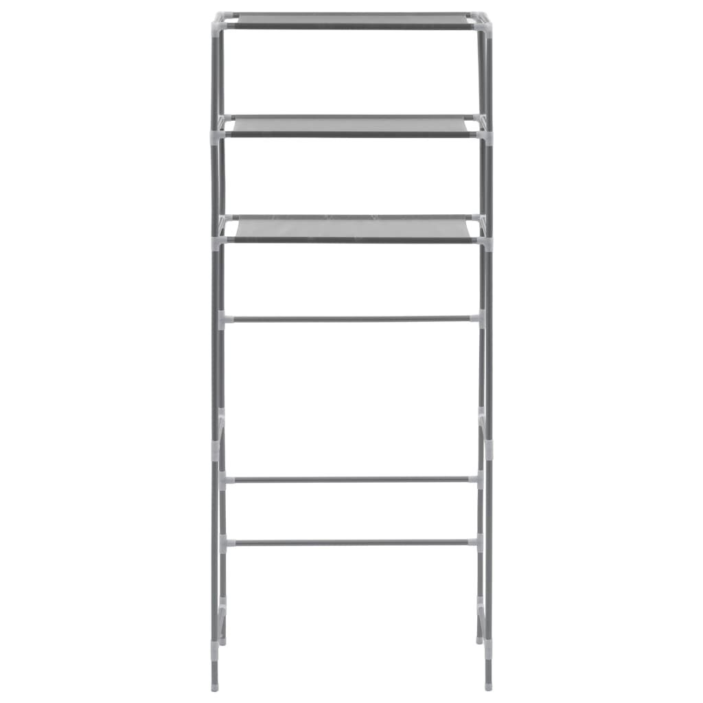 vidaXL 3-Tier Storage Rack over Laundry Machine Silver 69x28x169 cm