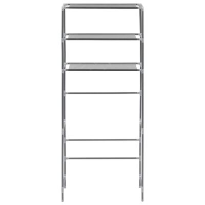 vidaXL 3-Tier Storage Rack over Laundry Machine Silver 69x28x169 cm, silver vidaXL 3-Tier Storage Rack over Laundry Machine Silver 69x28x169 cm