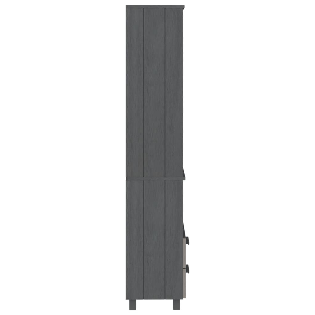 vidaXL Highboard HAMAR Dark Grey 60x35x180 cm Solid Wood Pine