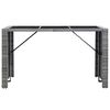 vidaXL 7 Piece Garden Bar Set with Cushions Poly Rattan Grey