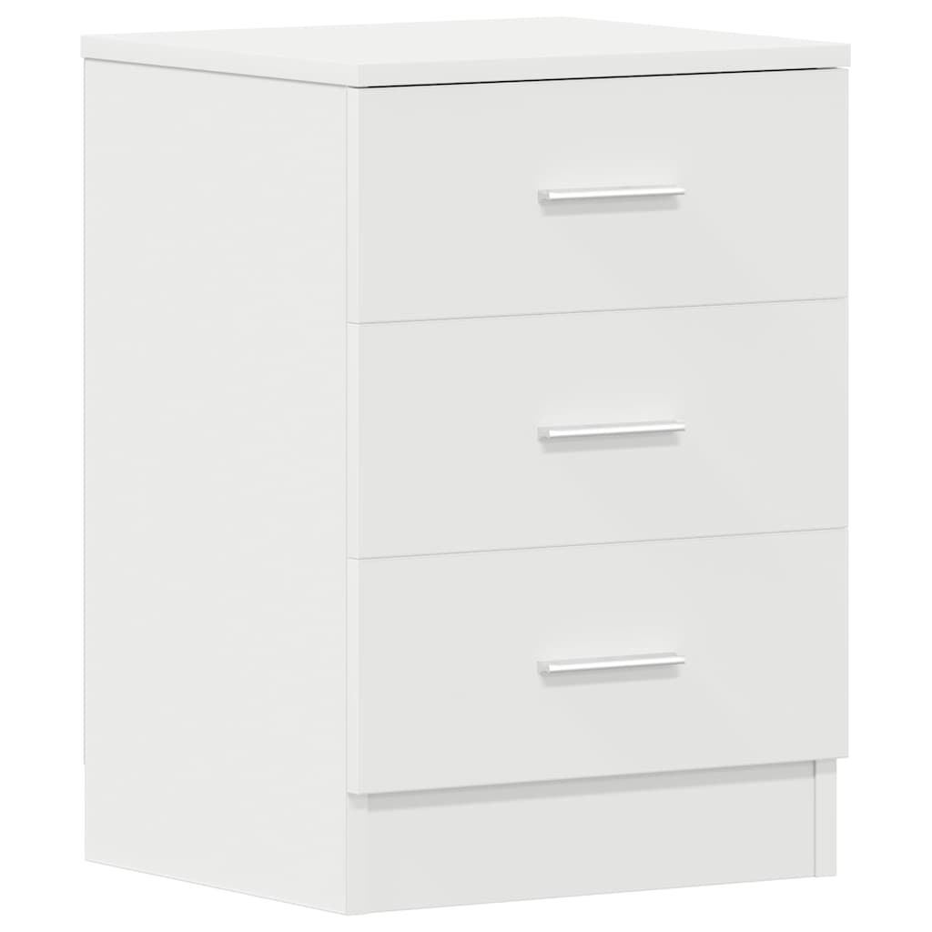 vidaXL Bedside Cabinet White 38x35x56 cm Engineered Wood