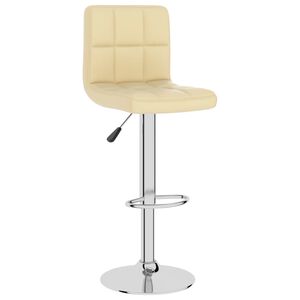 vidaXL Bar Stool Cream Faux Leather
