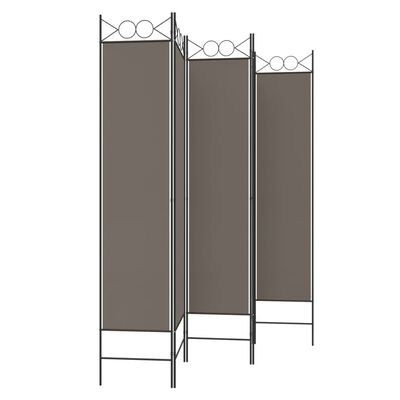 vidaXL 5-Panel Room Divider Anthracite 200x200 cm Fabric, anthracite vidaXL 5-Panel Room Divider Anthracite 200x200 cm Fabric