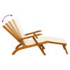 vidaXL Outdoor Deck Chair with Footrest and Table Solid Wood Acacia