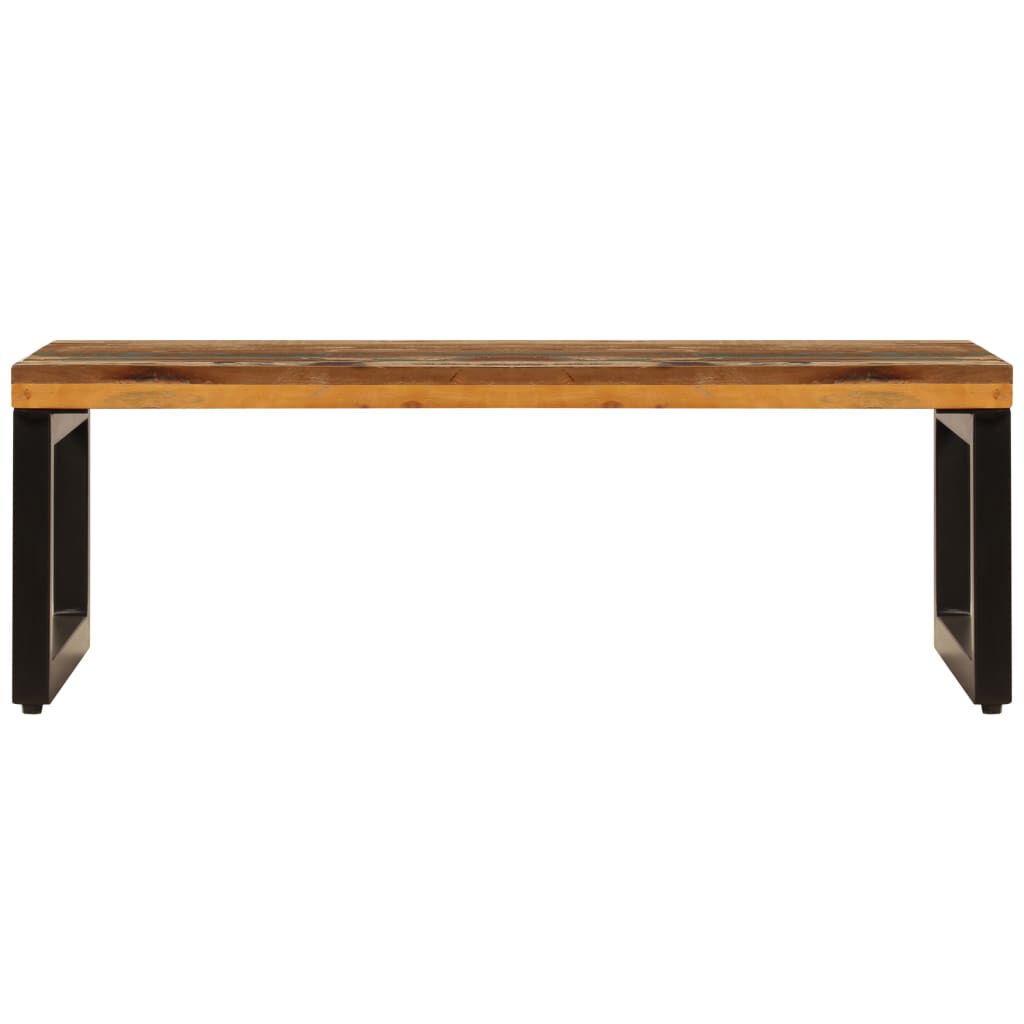 vidaXL Coffee Table 100x50x35 cm Solid Reclaimed Wood and Steel