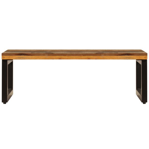 vidaXL Coffee Table 100x50x35 cm Solid Reclaimed Wood and Steel