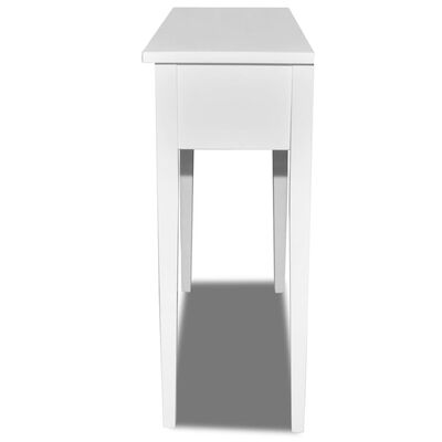 vidaXL Dressing Console Table with Two Drawers White, white vidaXL Dressing Console Table with Two Drawers White