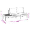 vidaXL 4 Piece Garden Lounge Set with Dark Grey Cushions Acacia Wood