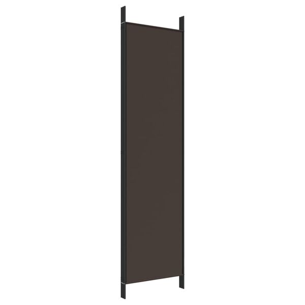 vidaXL 4-Panel Room Divider Brown 200x200 cm Fabric