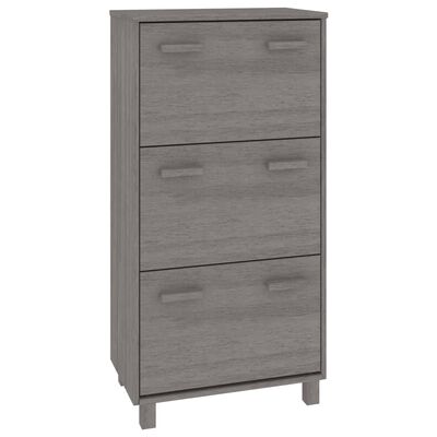 vidaXL Shoe Cabinet HAMAR Light Grey 59.5x35x117 cm Solid Wood Pine, light grey vidaXL Shoe Cabinet HAMAR Light Grey 59.5x35x117 cm Solid Wood Pine