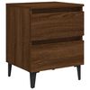 vidaXL Bed Cabinets with Metal Legs 2 pcs Brown Oak 40x35x50 cm
